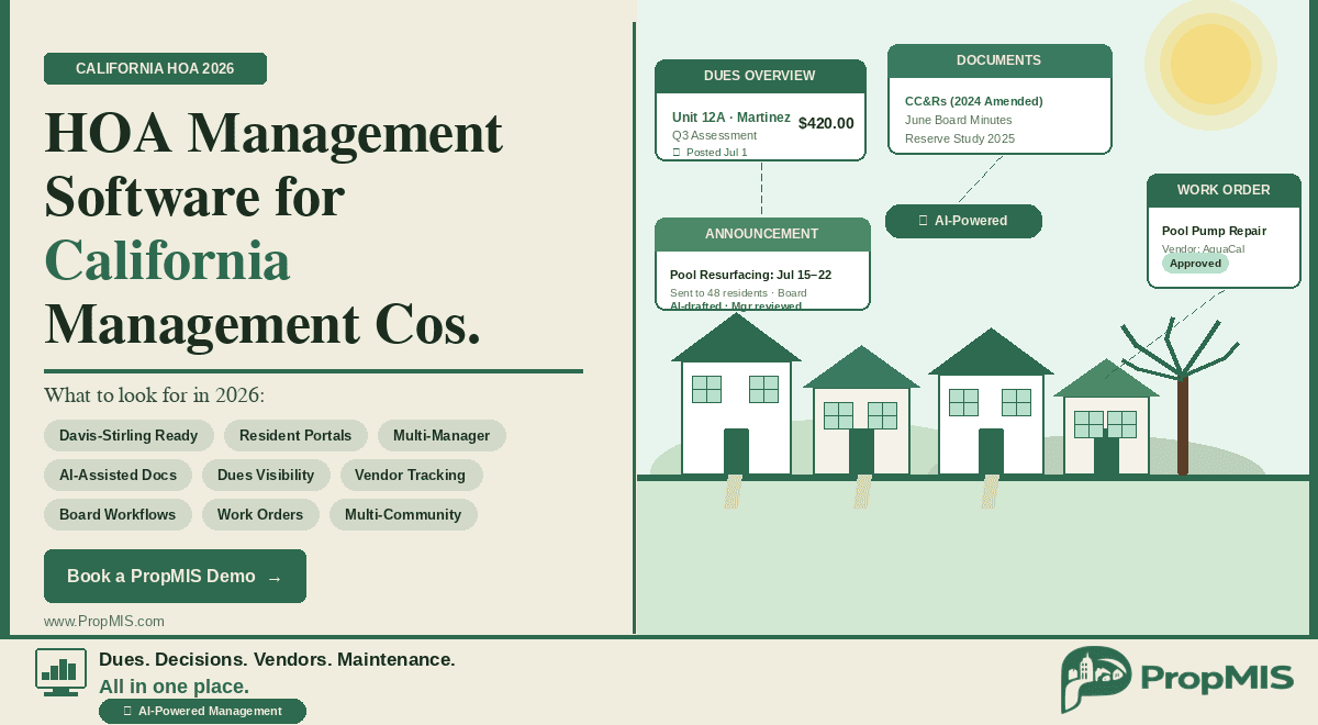 HOA Management Software for California Management Companies: What to Look For in 2026